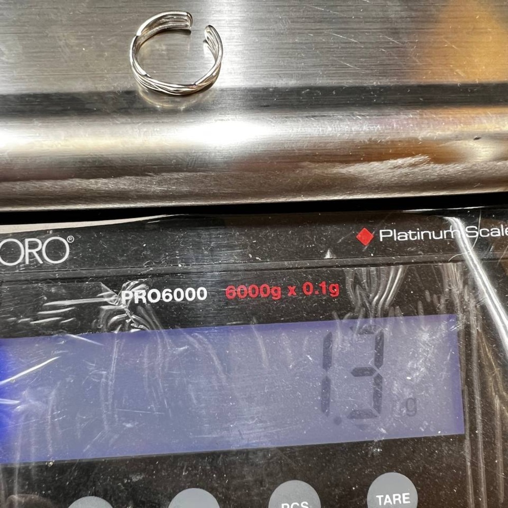 Solid Sterling Silver Cuff Bracelet Ring Signed S… - image 7